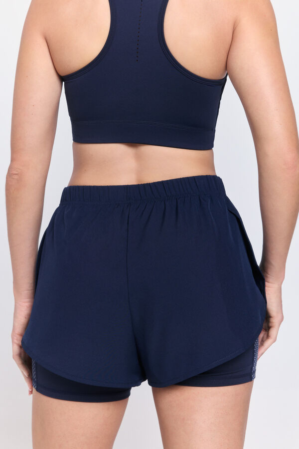 Only Play Short running deportivo reflectante azul