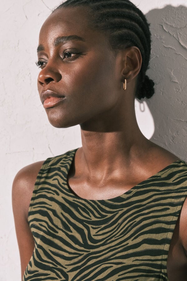 Women'secret Dugi kombinezon animal print Crna