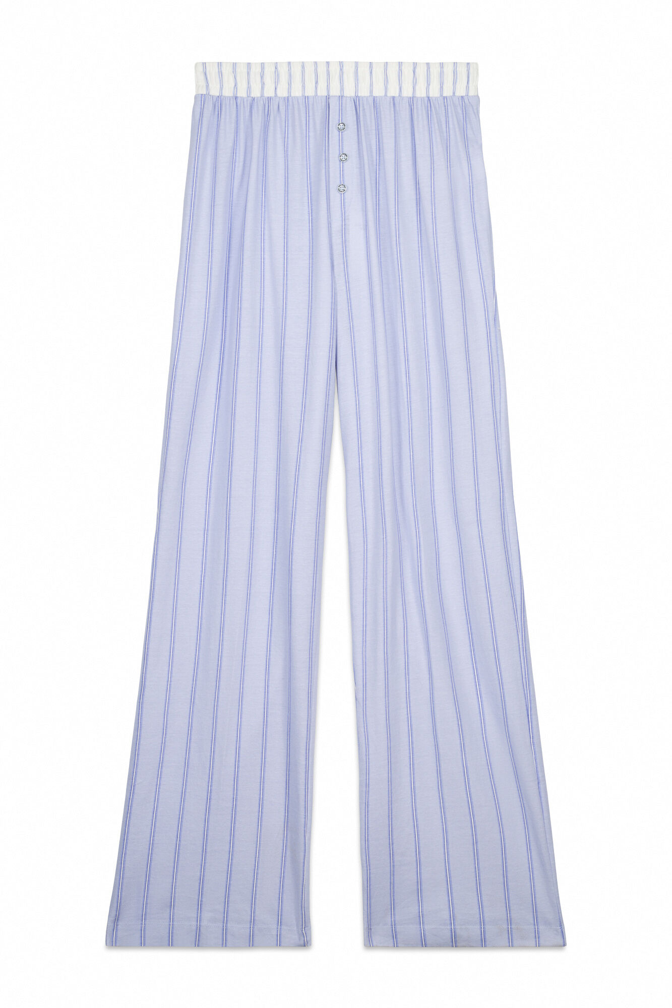 Women'secret Plave 100% pamučne duge prugaste pantalone
