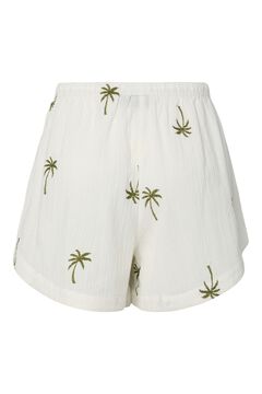 Pieces Shorts algod&oacute;n org&aacute;nico bordado