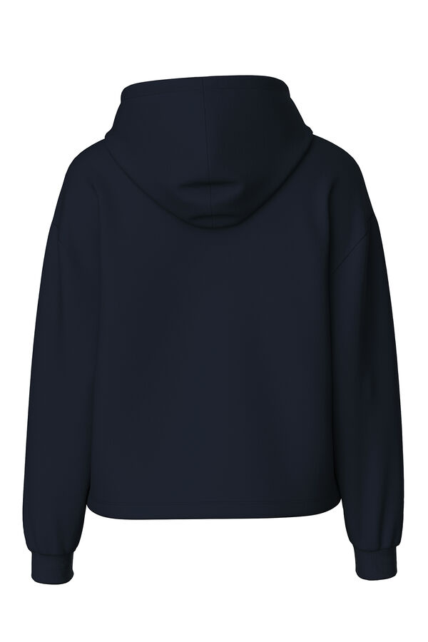 Pieces Sweatshirt com capuz azul