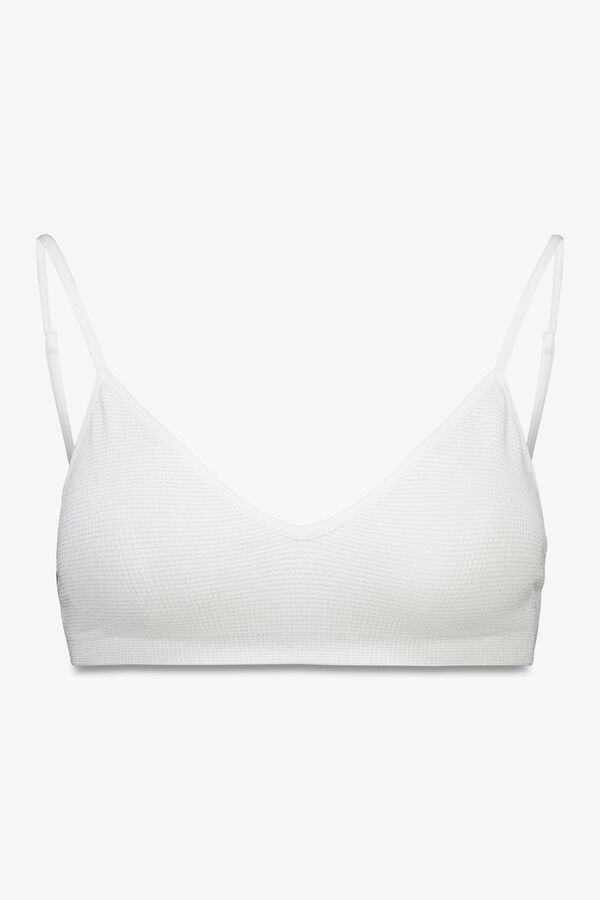 Women'secret Beli lureks bešavni rebrasti top Bež