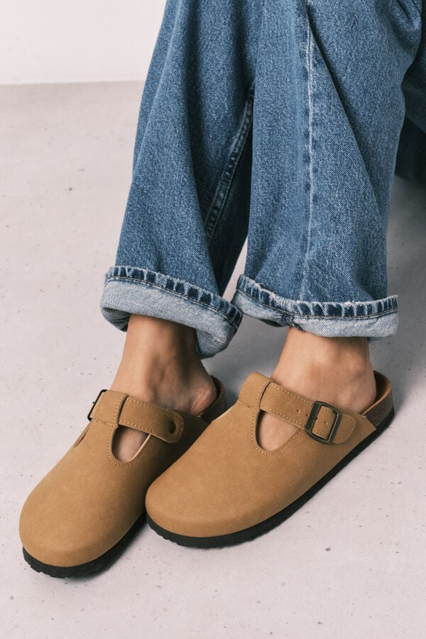 Women'secret Bež zatvorene BIO papuče Boja Kože