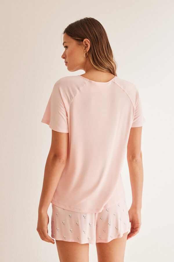 Womensecret Super soft pink Snoopy short pyjamas Roze