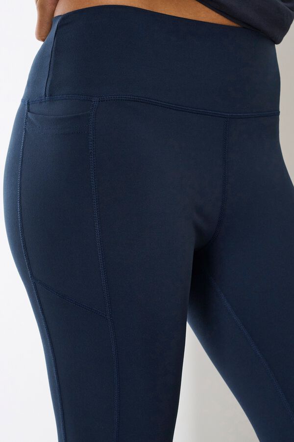 Only Play Legging cintura alta y bolsillo lateral. azul