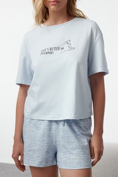 Trendyol Pijama em malha &agrave;s riscas