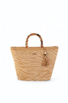 Kbas Bolso de mano algodon beige