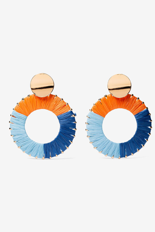 Vilanova Pendiente Contraste Color Efecto Paja naranja