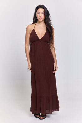 Vestido viscosa largo