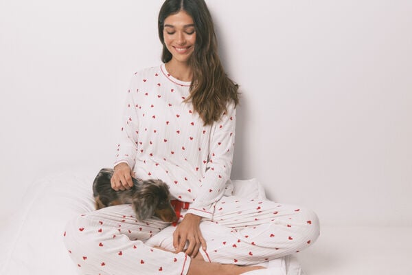 Women'secret Crvena bandana za pse sa srcima Crvena