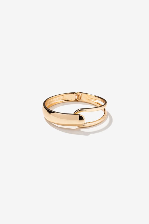 Vilanova Pulsera dorada minimalista amarillo