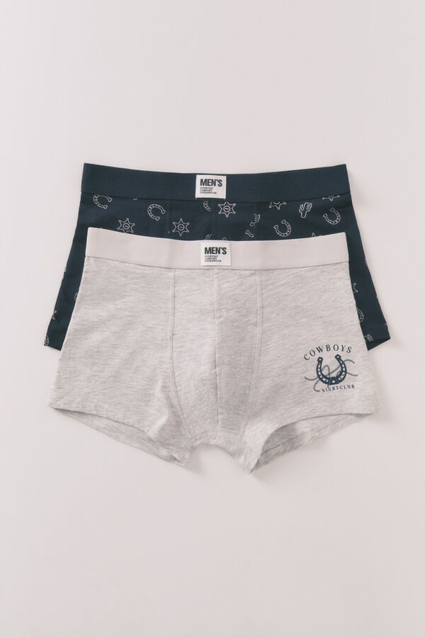 Women'secret Pack of 2 blue country boxers blue