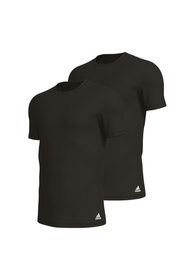Adidas Pacote de 2 camisetas masculinas Adidas preto