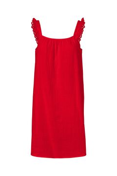 Pieces Vestido em algod&atilde;o org&acirc;nico com folhos