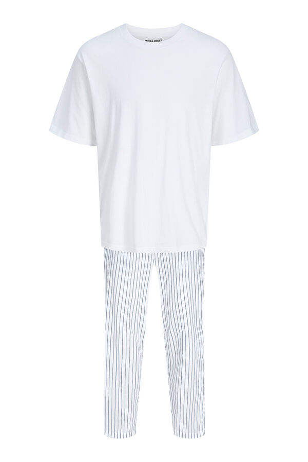 Jack & Jones Conjunto pijama pantal&oacute;n largo rayas blanco