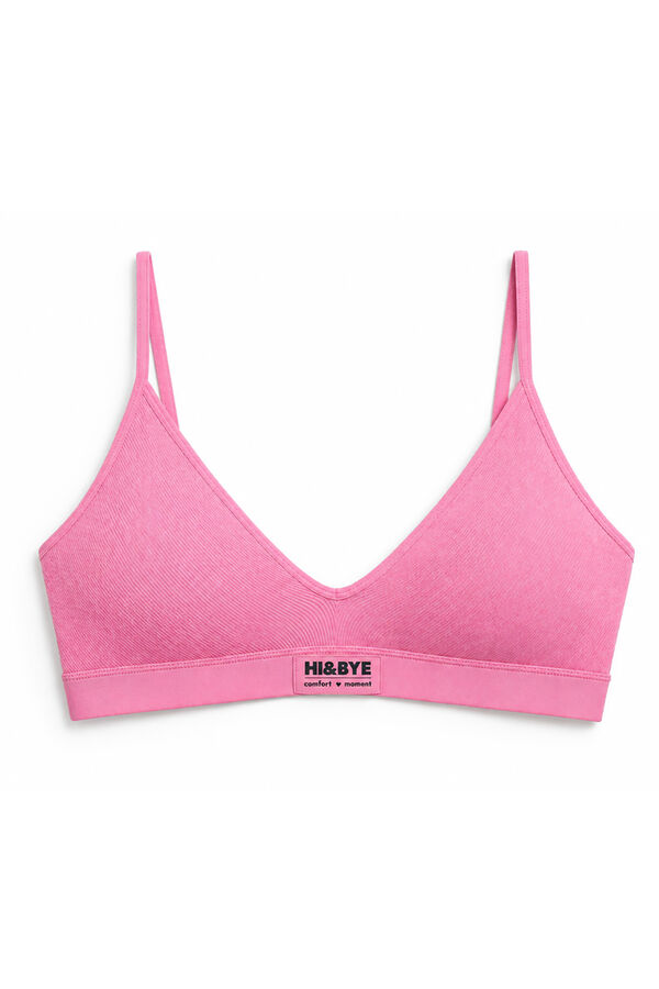 HI&BYE Roze trouglasti grudnjak sa punjenjem Roze