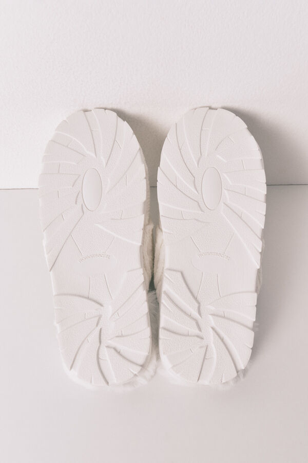 Women'secret Bele sobne papuče od pleten Bež