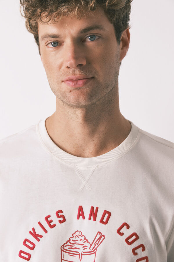 Women'secret Mu&scaron;ka pidžama: duks i karirane pantalone Bež