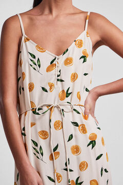 Pieces Vestido corto estampado limones
