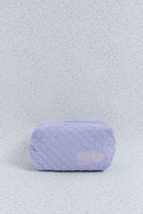 HI&BYE Neceser terciopelo logo bordado azul claro azul