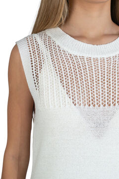 Kbas Vestido em crochet de poli&eacute;ster