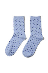 Pieces Polka dot socks with lurex blue