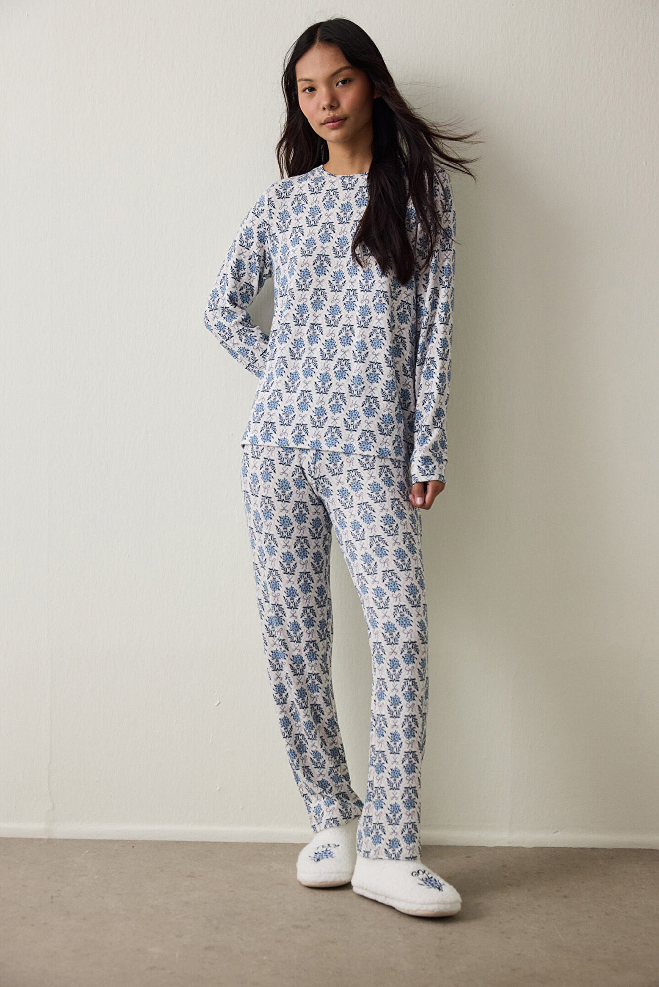Penti Pantalones de pijama con efecto t&eacute;rmico Floral Tea Time