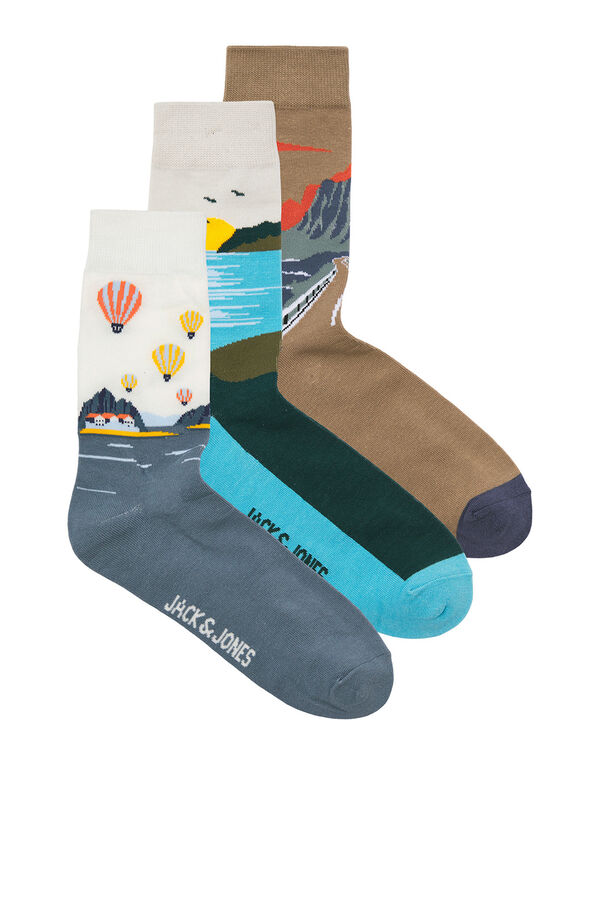 Jack & Jones Pack of 3 socks nude