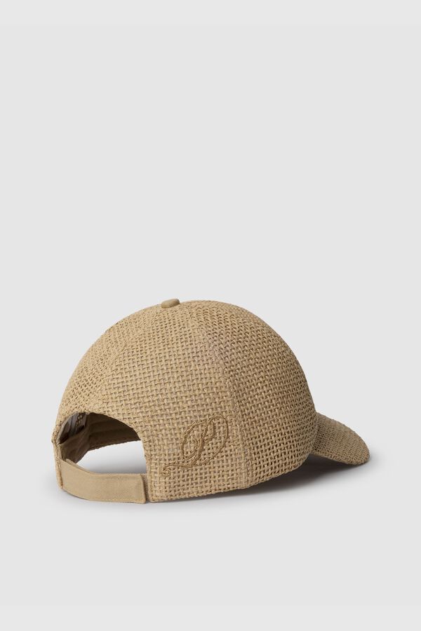 Pepe Jeans Gorra de paja logotipo delantero beige