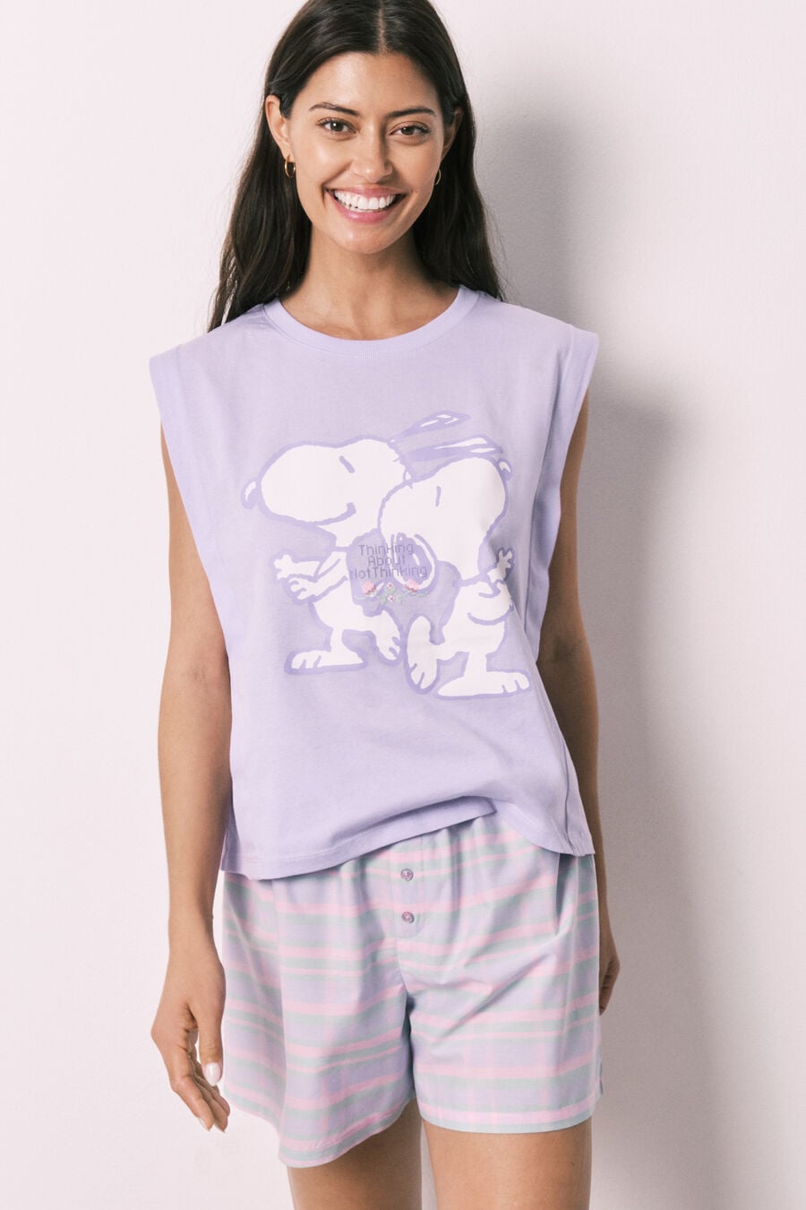 Pijama corto algodón Snoopy
