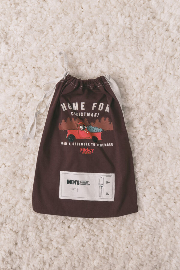 Women'secret Mu&scaron;ka duga pidžama sa Mikijem Mausom od 100% pamuka Bordo