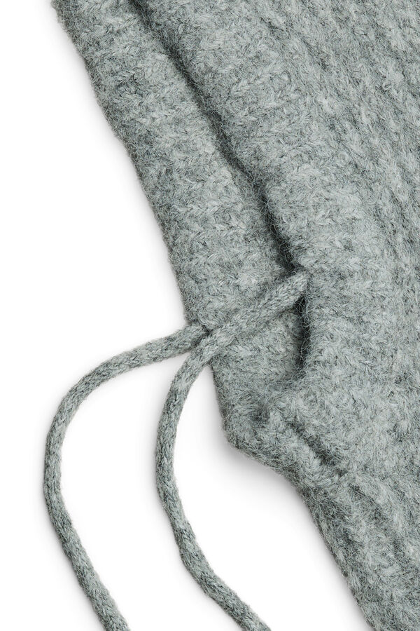 Pieces Strick- Sturmhaube Grau