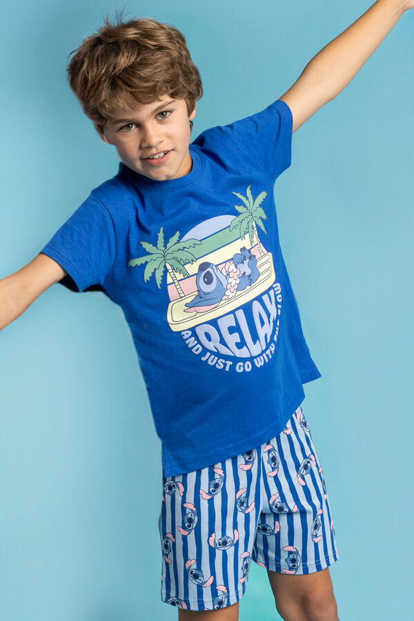 Admas Disney Stitch Waves Short Pajamas blue