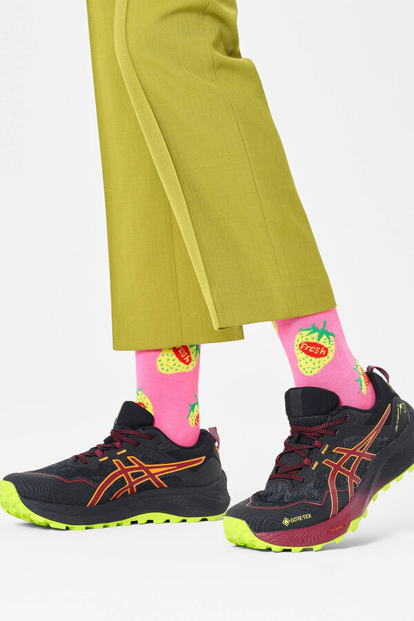 Happy Socks Strawberry Fresh Unisex Socks pink