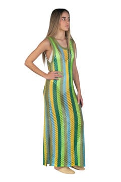 Kbas Vestido em crochet de poli&eacute;ster