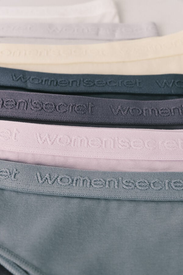 Women'secret Pakovanje od 7 brazilskih gaćica od mekog pamuka sa logom multicolour