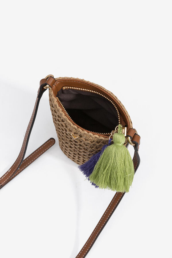 Vilanova Bolso para Tel&eacute;fono Efecto Mimbre nude