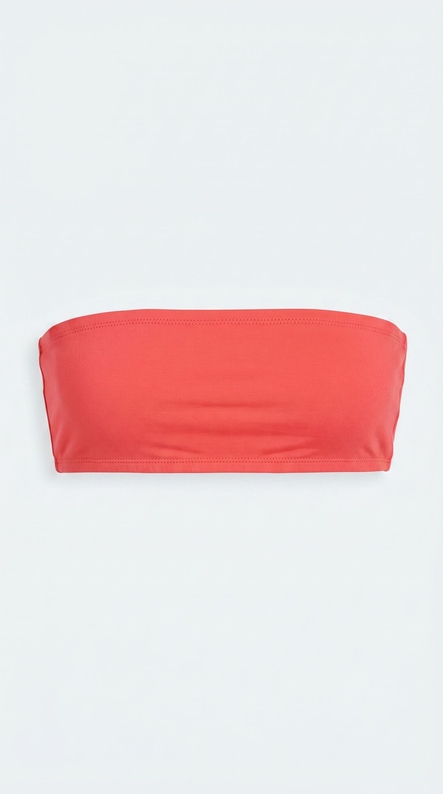 HI&BYE Crveni jednobojni top bikini bandeau