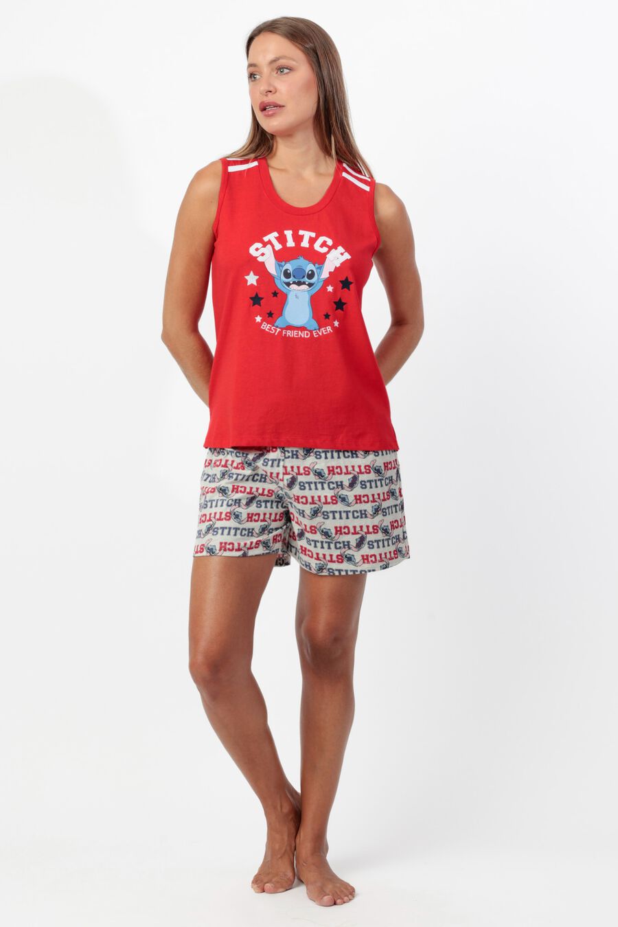 Pijama corto sin mangas Stitch