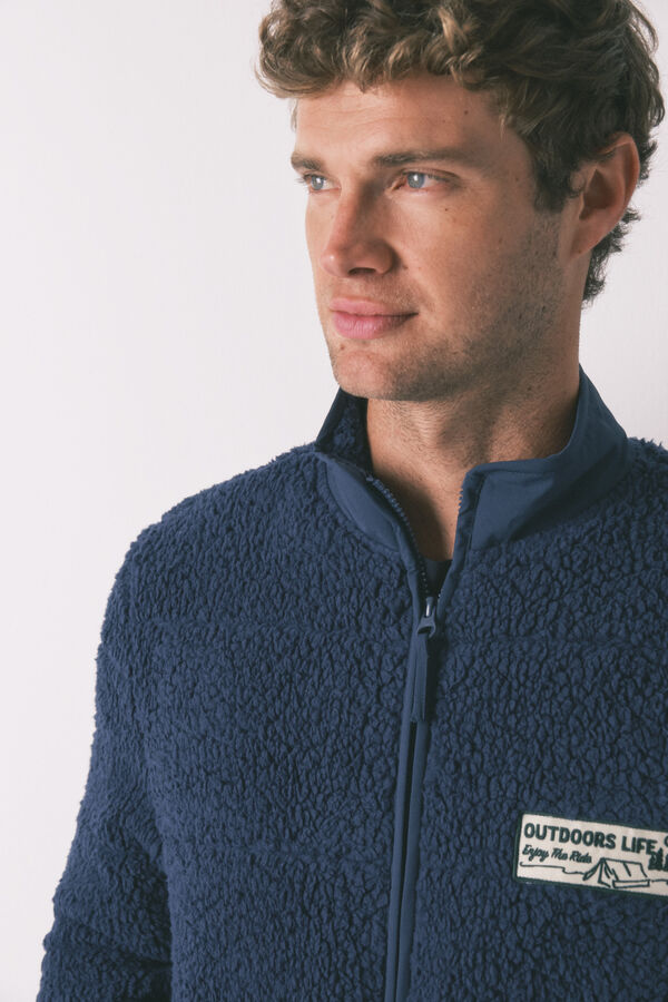 Women'secret Ogrtač od sintetičkog vune srednje veličine, plave boje Plava