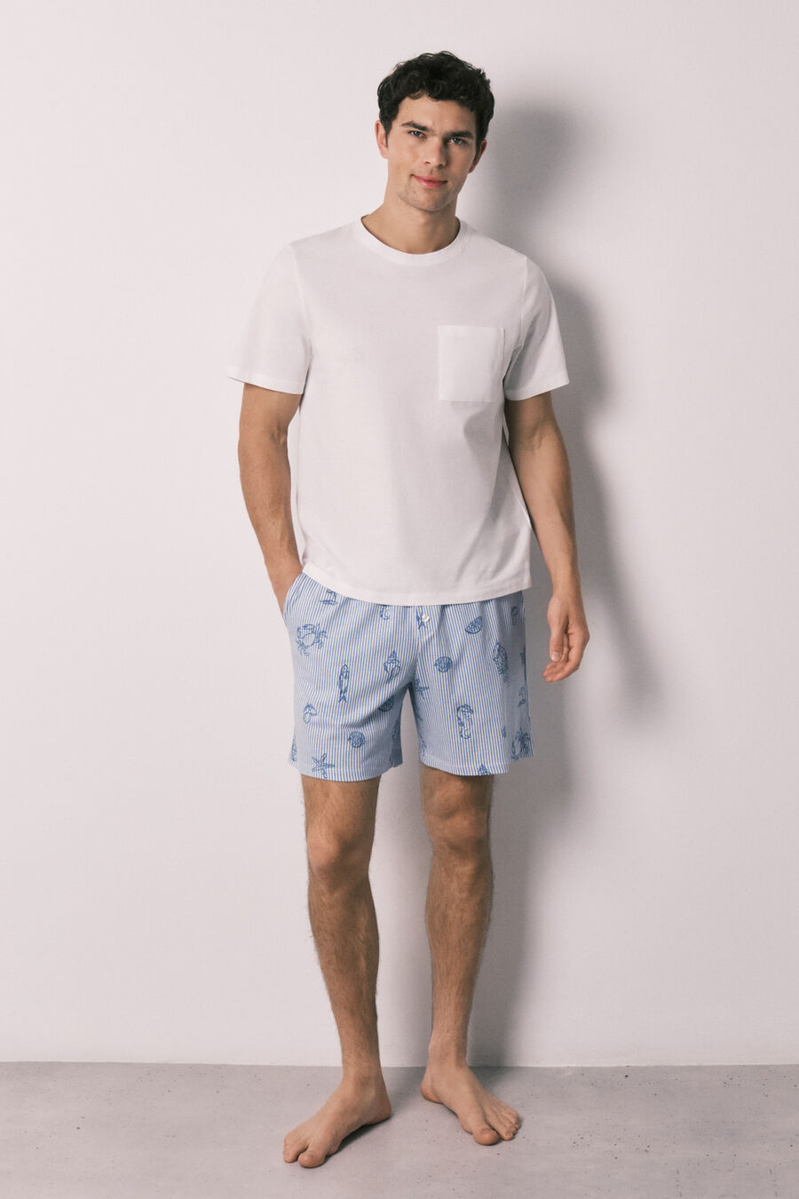 Pijama corto hombre algodón Family Collection