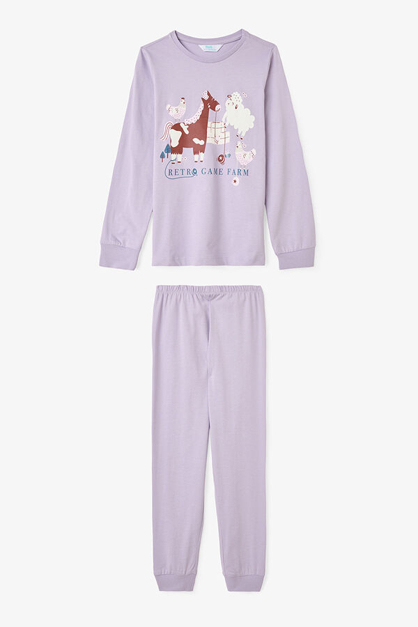 Penti Pack de 2 pijamas de algodón de juego de yoyó para niñas estampado