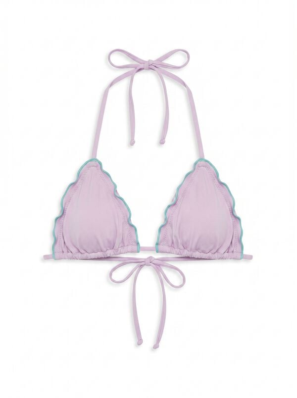 HI&BYE Lila trouglasti top bikinija Ljubičasta