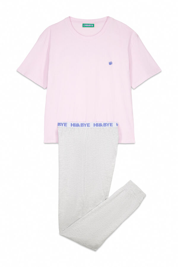 HI&BYE Pidžama sa ružičastim print Roze