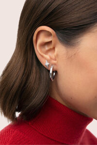 Singularu Pendiente Suelto Organic Star Spark Plata