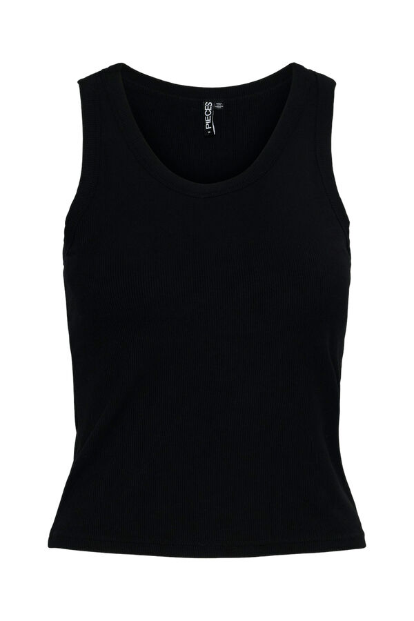 Pieces Vest top with built-in cups noir