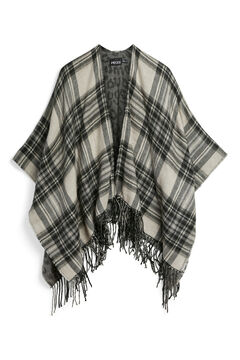Pieces Reversible poncho noir