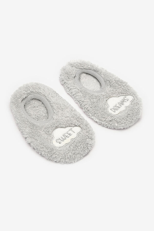 Penti Zapatillas de casa tipo calcet&iacute;n gris