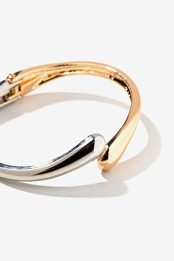 Vilanova Pulsera Bicolor Asim&eacute;trica amarillo