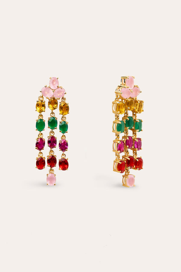 Womensecret Candy Colours gold-plated earrings estampado